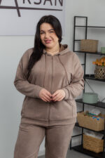 Костюм 22.1417 с.б Замш тонкий, колір Какао, 56(5XL), 58(6XL), 60(7XL) - Зображення 4