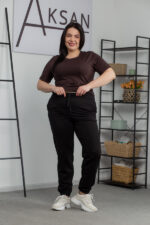 Штани 21.908 б Трикотаж двухнитка, колір Чорний, 48(XL), 50(ХХL), 52(3XL) - Зображення 4