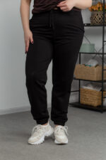 Штани 21.908 б Трикотаж двухнитка, колір Чорний, 48(XL), 50(ХХL), 52(3XL)