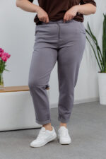 Штани 22.1530 с.б Трикотаж двухнитка, колір Темно сірий, 54(4XL), 56(5XL), 58(6XL)