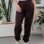 Pants 25.2730 two-thread knit fabric, color Dark chocolate, 40(XS), 42(S), 44(M), 46(L)