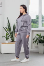 Komplet 25.2729 dzianina dresowa dwunitkowa, kolor Ciemnoszary, 48(XL), 50(XXL), 52(3XL) - Image 2