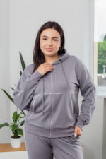 Komplet 25.2729 dzianina dresowa dwunitkowa, kolor Ciemnoszary, 48(XL), 50(XXL), 52(3XL) - Image 4