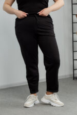 Штани 22.1530 с.б Трикотаж двухнитка, колір Чорний, 54(4XL), 56(5XL), 58(6XL)