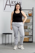 Hosen 25.493 Zweifaden-Strickstoff, Farbe Melange, 50(XXL), 52(3XL), 54(4XL) - Image 4