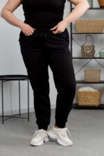 Pantaloni 25.493 tricot dublu, culoare Negru, 56(5XL), 58(6XL), 60(7XL)
