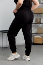 Pantaloni 25.493 tricot dublu, culoare Negru, 56(5XL), 58(6XL), 60(7XL) - Image 3