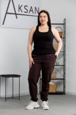 Штани 21.908 б Трикотаж двухнитка, колір Темний шоколад, 48(XL), 50(ХХL), 52(3XL) - Зображення 4