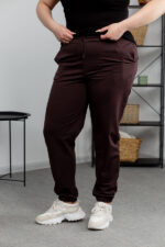 Штани 21.908 б Трикотаж двухнитка, колір Темний шоколад, 48(XL), 50(ХХL), 52(3XL) - Зображення 2