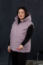 Жилетка 24.2548 с.б Плащівка Лаке, колір Баклажан, 54(4XL), 56(5XL), 58(6XL) - Зображення 2