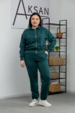 Костюм 24.2410 б Трикотаж двухнитка, колір Темно зелений , 46(L), 48(XL), 50(ХХL)