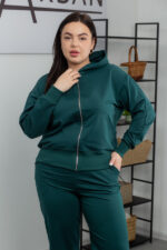 Костюм 24.2410 б Трикотаж двухнитка, колір Темно зелений , 46(L), 48(XL), 50(ХХL) - Зображення 4