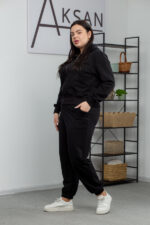 Костюм 24.2410 б Трикотаж двухнитка, колір Чорний, 46(L), 48(XL), 50(ХХL) - Зображення 2