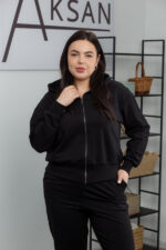 Костюм 24.2410 б Трикотаж двухнитка, колір Чорний, 46(L), 48(XL), 50(ХХL) - Зображення 4