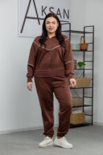 Костюм 25.2628 б Трикотаж двухнитка, колір Світло шоколадний, 48(XL), 50(ХХL), 52(3XL)