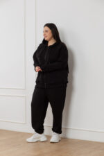 Костюм 23.2208 с.б Трикотаж петля, колір Чорний, 54(4XL), 56(5XL), 58(6XL) - Зображення 2