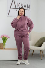 Костюм 25.2611 б Замш тонкий, колір Бузковий, 48(XL), 50(ХХL), 52(3XL)