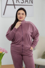 Костюм 25.2611 б Замш тонкий, колір Бузковий, 48(XL), 50(ХХL), 52(3XL) - Зображення 4