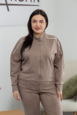 Костюм 25.2611 б Замш тонкий, колір Какао, 48(XL), 50(ХХL), 52(3XL) - Зображення 4