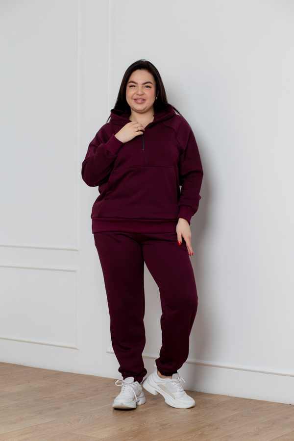 img_5124.jpg Костюм 24.2541 б Трикотаж петля, колір Темний марсал, 48(XL), 50(ХХL), 52(3XL) - Зображення 1