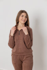 Костюм 25.2565 н Замш тонкий, колір Світло шоколадний, 44(М), 46(L), 48(XL) - Зображення 4