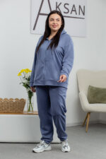 Костюм 22.1417 с.б Замш тонкий, колір Джинсовий, 56(5XL), 58(6XL), 60(7XL) - Зображення 2