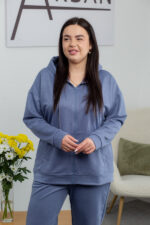 Костюм 22.1417 с.б Замш тонкий, колір Джинсовий, 56(5XL), 58(6XL), 60(7XL) - Зображення 4