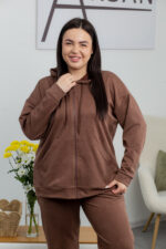 Костюм 22.1417 с.б Замш тонкий, колір Світло шоколадний, 56(5XL), 58(6XL), 60(7XL) - Зображення 4