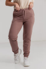 Штани жіночі 20.493, 48(XL), 50(2XL), 52(3XL), капучіно, спортивні джогери великих розмірів - Зображення 3