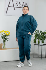 Костюм 25.2611 б Замш тонкий, колір Смарагдовий, 48(XL), 50(ХХL), 52(3XL) - Зображення 2
