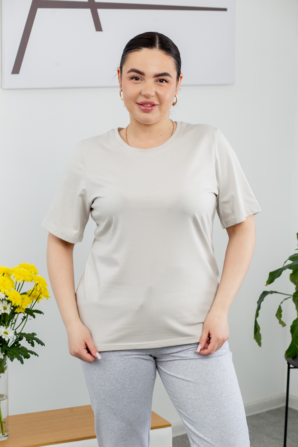 img_7987.jpg Футболка 23.5.18 с.б Супрем, колір Ніжно сірий, 54(4XL), 56(5XL), 58(6XL) - Зображення 1