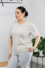 Футболка 23.5.18 с.б Супрем, колір Ніжно сірий, 54(4XL), 56(5XL), 58(6XL) - Зображення 2
