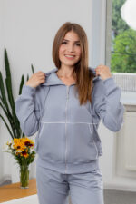 Set 25.2729 Zweifaden-Strickstoff, Farbe Silber-Himmelblau, 42(S), 44(M), 46(L) - Image 4