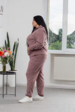 Костюм 22.1417 с.б Замш тонкий, колір Кавовий, 56(5XL), 58(6XL), 60(7XL) - Зображення 2