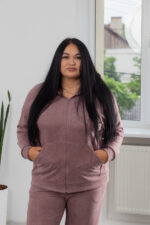 Костюм 22.1417 с.б Замш тонкий, колір Кавовий, 56(5XL), 58(6XL), 60(7XL) - Зображення 4