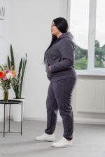 Костюм 22.1417 с.б Замш тонкий, колір Графіт, 56(5XL), 58(6XL), 60(7XL) - Зображення 2