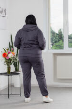 Костюм 22.1417 с.б Замш тонкий, колір Графіт, 56(5XL), 58(6XL), 60(7XL) - Зображення 3