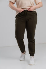 Штани жіночі 20.493, 48(XL), 50(2XL), 52(3XL), хакі 2, спортивні джогери великих розмірів - Зображення 5