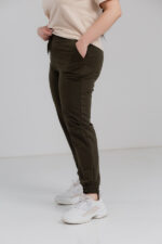 Штани жіночі 20.493, 48(XL), 50(2XL), 52(3XL), хакі 2, спортивні джогери великих розмірів - Зображення 4