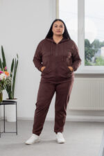 Костюм 22.1417 с.б Замш тонкий, колір Темний шоколад, 56(5XL), 58(6XL), 60(7XL)