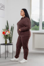 Костюм 22.1417 с.б Замш тонкий, колір Темний шоколад, 56(5XL), 58(6XL), 60(7XL) - Зображення 2
