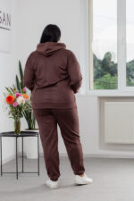 Костюм 22.1417 с.б Замш тонкий, колір Темний шоколад, 56(5XL), 58(6XL), 60(7XL) - Зображення 3