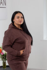 Костюм 22.1417 с.б Замш тонкий, колір Темний шоколад, 56(5XL), 58(6XL), 60(7XL) - Зображення 4