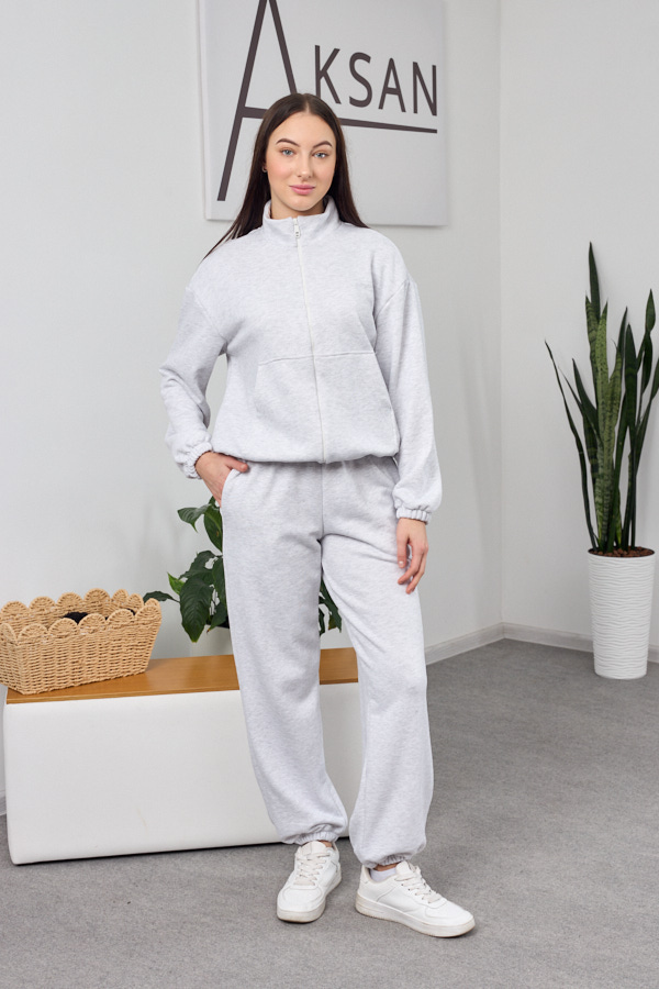 sera4437-2.jpg Set 26.2832 Loopback-Strickstoff, Farbe Melange, 40(XS), 42(S), 44(M) - Image 1