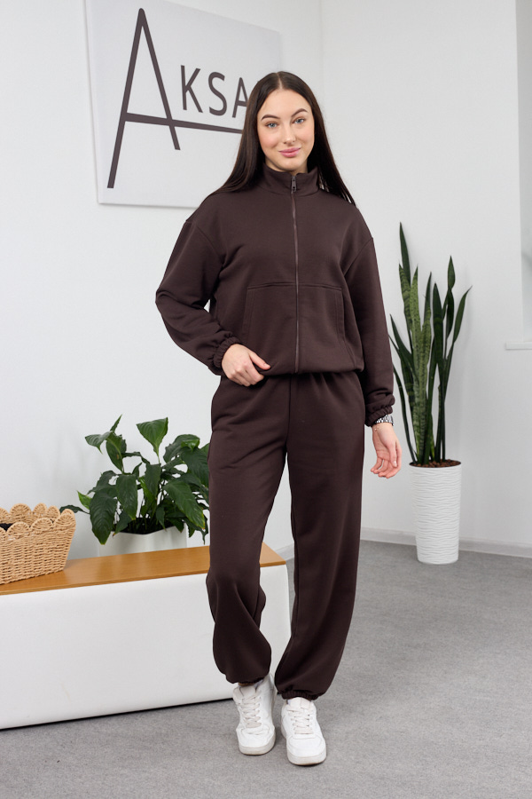 sera4458-6.jpg Комплект 26.2832 трикотаж петля, цвят Тъмен шоколад, 40(XS), 42(S), 44(M) - Image 1