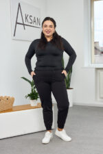Pantaloni 25.493 tricot dublu, culoare Negru, 44(M), 46(L), 48(XL), 50(XXL) - Image 4