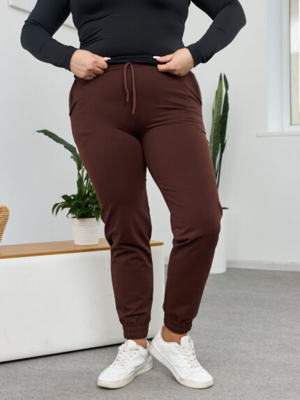 Штани 25.493 н. Трикотаж двухнитка, колір Темний шоколад, 44(М), 46(L), 48(XL), 50(ХХL)