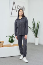 Set 26.2200 piele întoarsă subțire, culoare Grafit, 42(S), 44(M), 46(L)