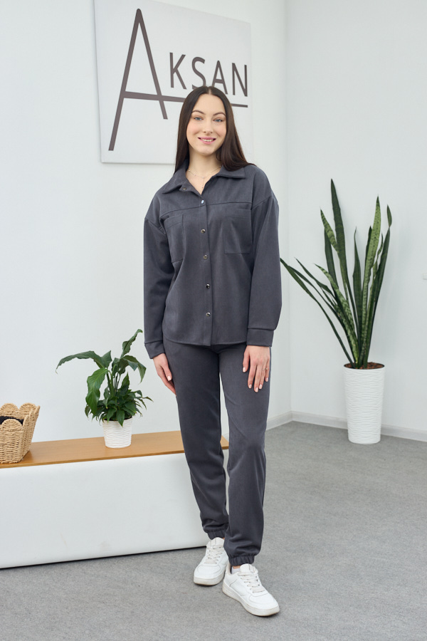 sera5400-2.jpg Set 26.2200 piele întoarsă subțire, culoare Grafit, 42(S), 44(M), 46(L) - Image 1