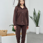 Set 26.2200 dünnes Wildleder, Farbe Dunkle Schokolade, 42(S), 44(M), 46(L)